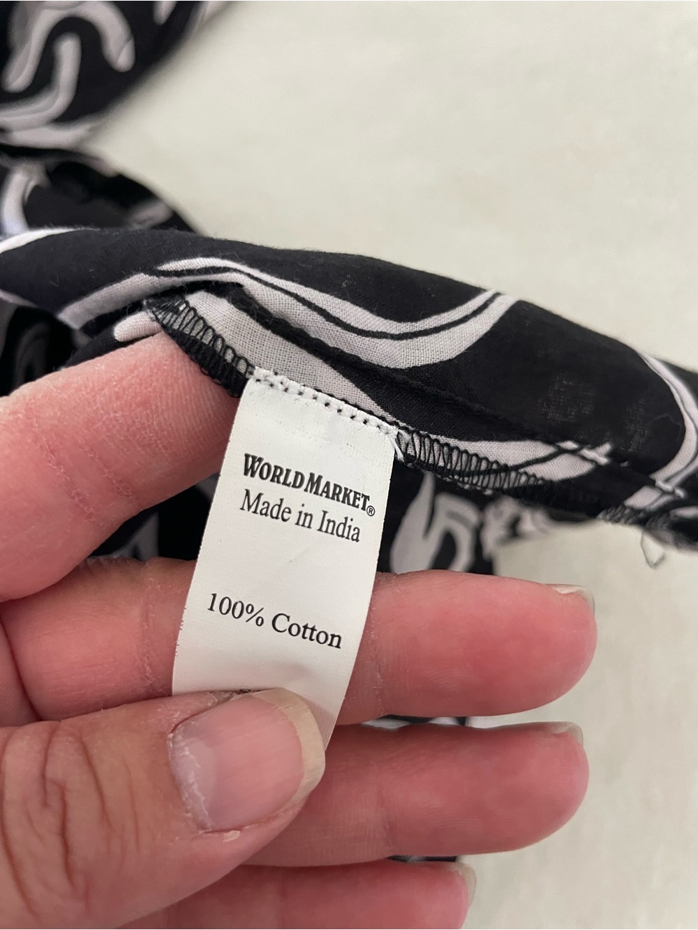 Cost Plus World Market Black and White Abstract Print Midi Dress - Picture 5 of 5